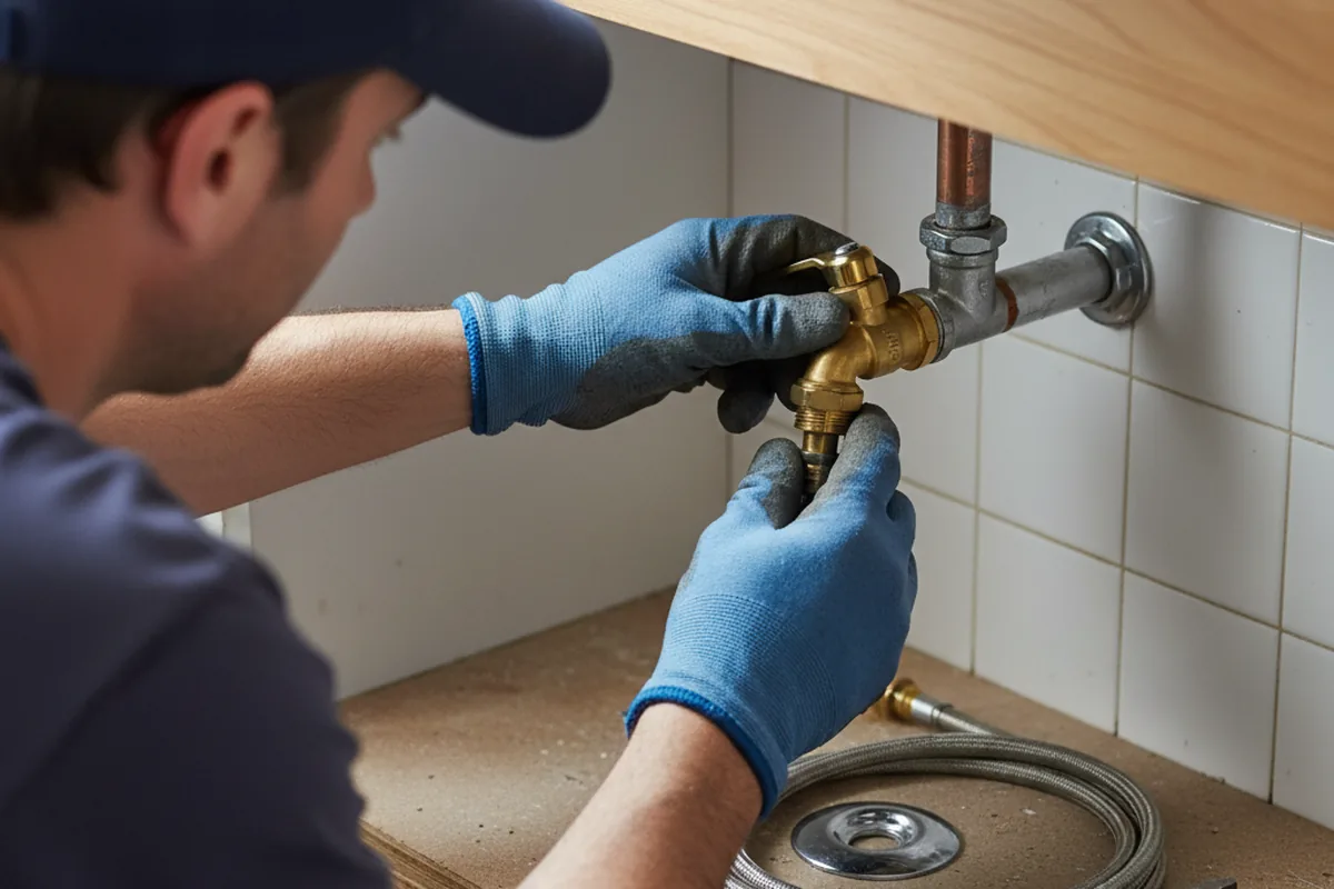 Shutoff valve and fitting work during Faucet and Fixture Repair in East Flat Rock